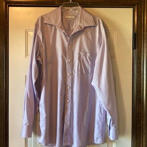 Large Tall Joseph Abboud Regular Fit Lavender Button Down Dress Shirt